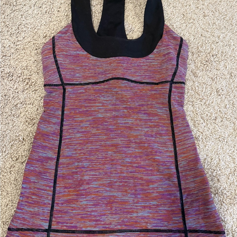 lululemon athletica Purple and Black Tank Top